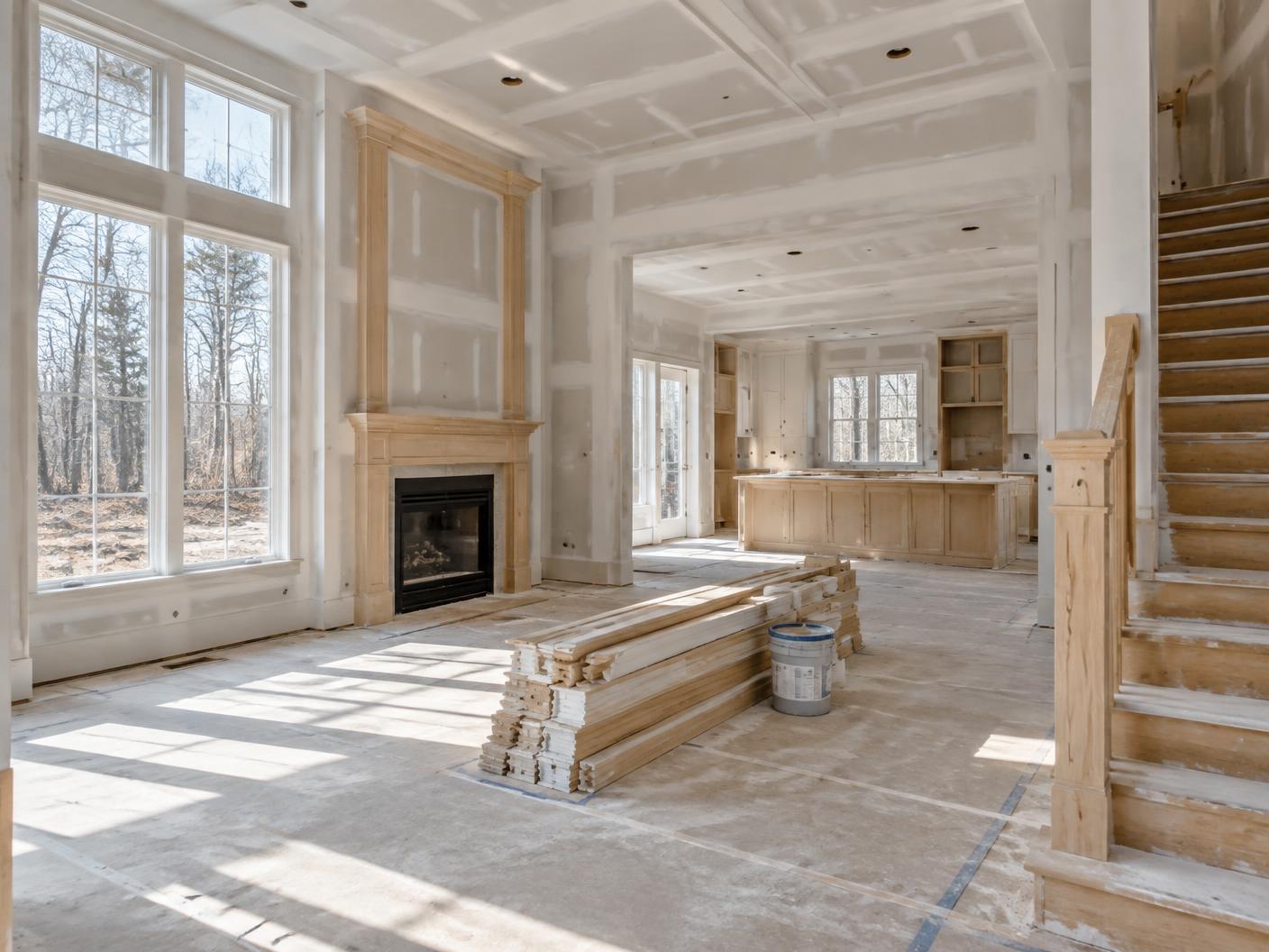 Systems & finishes phase of new single-family residential construction